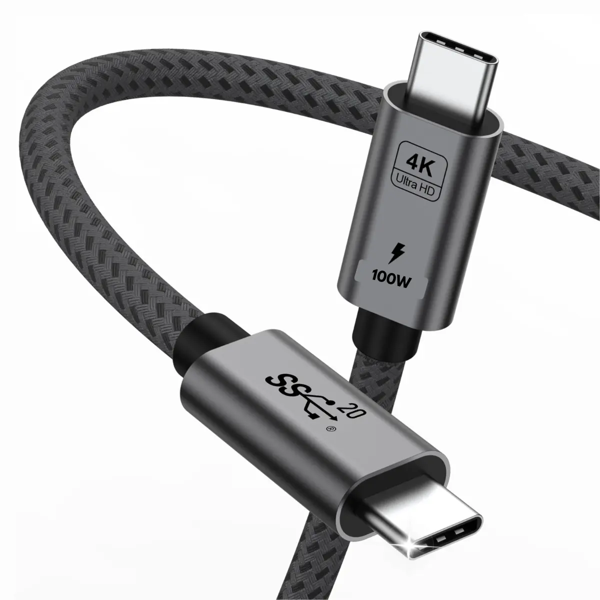 BE-C2M1 CABLE CARGADOR 1MT USB-C A USB-C 100W (20V/5A)