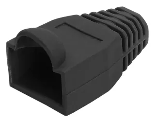Bota de Alivio de Tensión RJ45 Color Negro Pvc