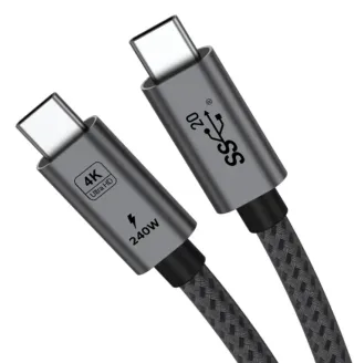 BE-C3M1 Cable Cargador 1MT Usb-c a Usb-c 240W (48V/5A)