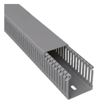 Canaleta Ranurada Dexson Gris 40X40MM Tramo 2M Pvc