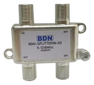 Splitter Divisor de Señal 3 Vías 1.2GHZ Conector Bnc Docsis 3.1