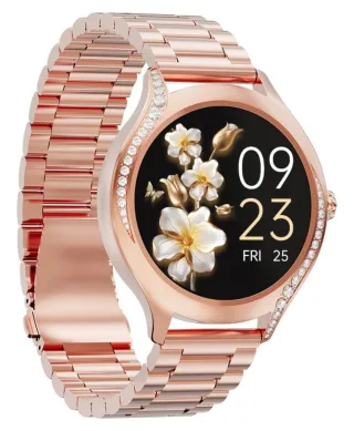 BE-214D Smart Watch Pulso Metalico Dorado