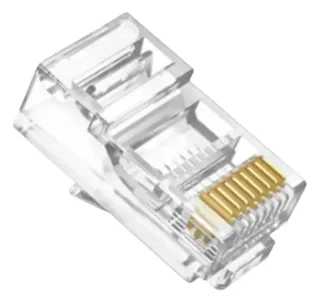 Conector RJ45 Crystal 8P8C CAT6 FTP Chapado en Oro