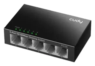 Switch de Escritorio 5 Puertos 10/100 Mbps Carcasa Metálica FS105D