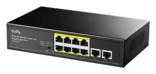 Switch POE+ 8 Puertos 10/100M 2 Uplink Gigabit 120W FS1010PG