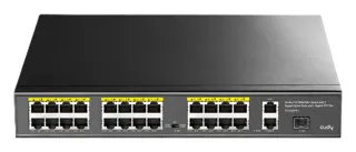 Switch POE+ 24 Puertos 10/100M 2 Uplink Gigabit 1 SFP FS1026PS1