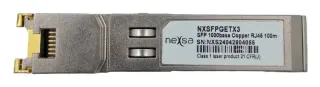 Transceptor SFP Cobre 10/100/1000BASE-T RJ45 100M Gigabit Ethernet NXSFPGETX3