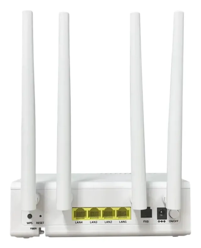 ONU GPON Fttr Esclavo WIFI 6 AX3000 4 Puertos Gigabit Voz Pots