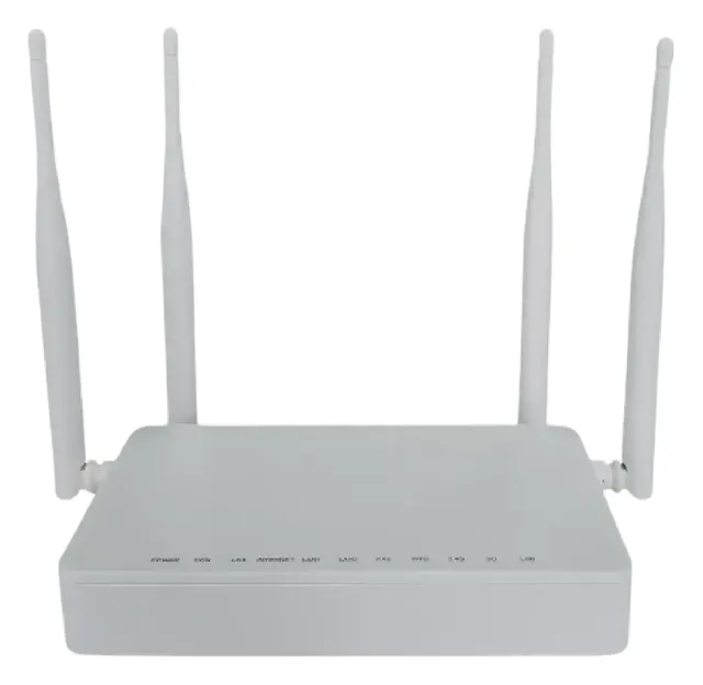 ONT GPON WIFI 5 AC1200 2 Puertos Gigabit Puerto Voz Pots 4 Antenas