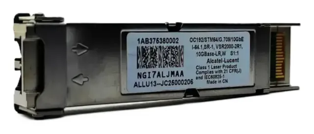 Transceptor XFP 10GBASE-LR 10GBPS Monomodo 1310NM 10KM LC DOM 1AB375380002 Alcatel-lucent