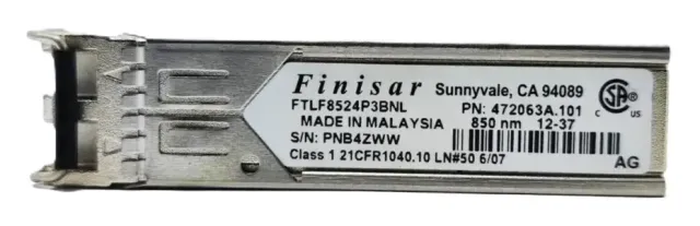 Transceptor SFP Óptico 850NM Vcsel 3.7GB/S Cpri Obsai LTE FTLF8524P3BNL