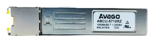 Transceptor SFP Eléctrico 1000BASE-T 1.25GBD RJ-45 CAT5 3.3V ABCU-5710RZ