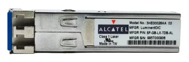 Transceptor SFP 1000BASE-LX 1310NM 10KM LC Monomodo DOM 3HE00028AA