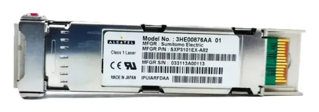 Transceptor XFP 10G ER Monomodo 1550NM 40KM LC Duplex DOM 3HE00876AA