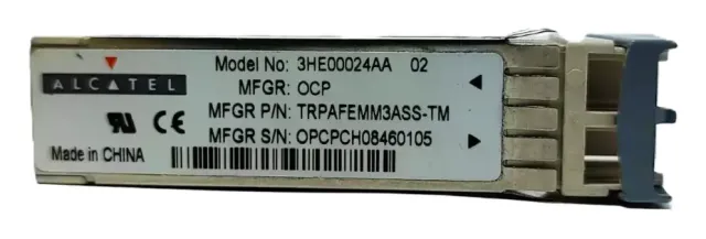 Transceptor SFP 100BASE-FX 1310NM 2KM LC Multimodo DOM 3HE00024AA-C