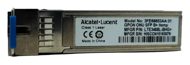 Transceptor SFP GPON ONU Clase B+ TX1310NM RX1490NM 20KM SC DOM Industrial 3FE68653AA