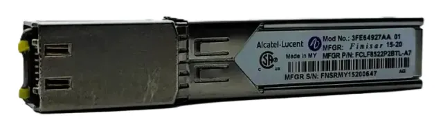 Transceptor SFP Cobre RJ45 10/100/1000BASE-TX 100M Auto-neg 3FE64927AA