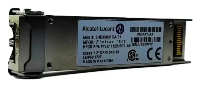 Transceptor XFP 10GBASE-LR Monomodo 1310NM 10KM LC DOM Industrial 3HE05831CA