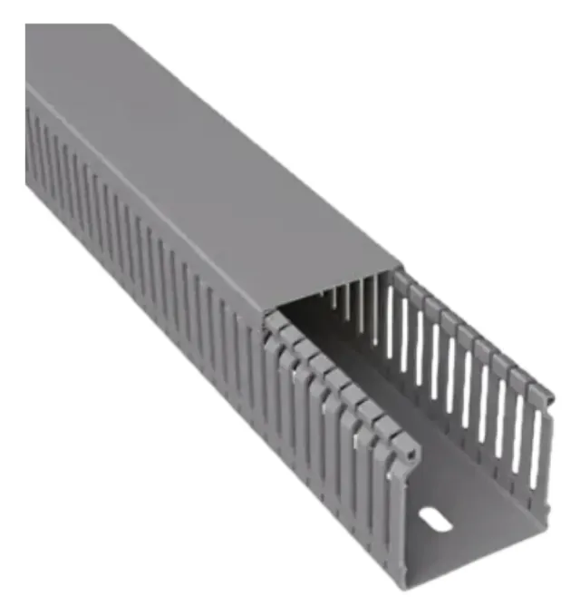 Canaleta Ranurada Dexson Gris 40X40MM Tramo 2M Pvc