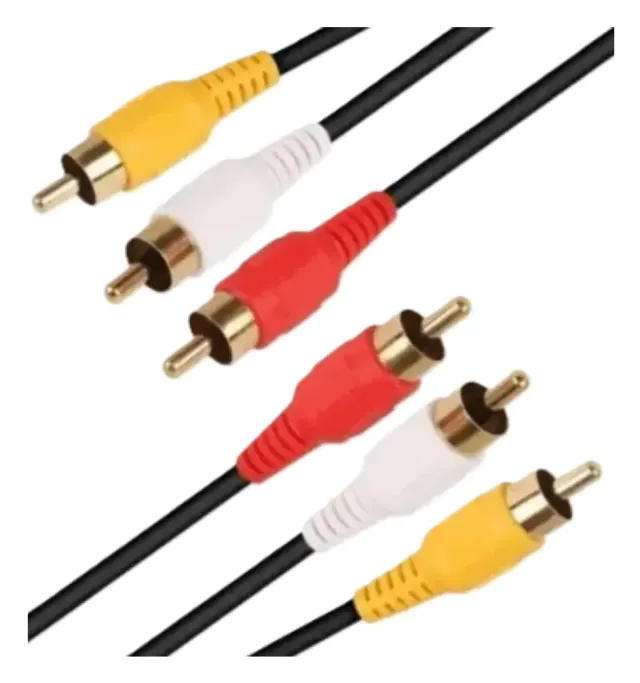 CABLE RCA 3x3 MACHO-MACHO 1.5M AUDIO Y VIDEO ESTÉREO
