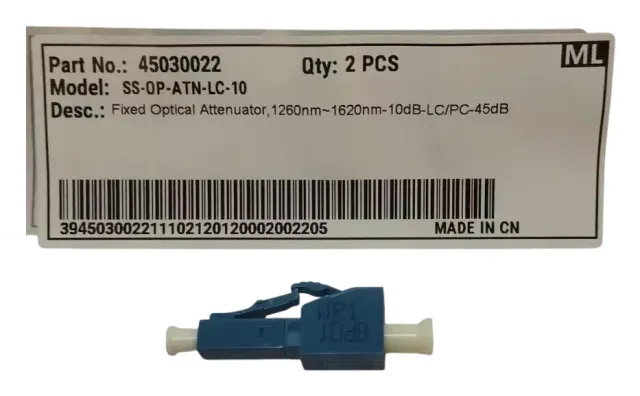 Atenuador Óptico Fijo LC/PC 10DB Monomodo SS-OP-ATN-LC-10 NX-ATN-LC-10
