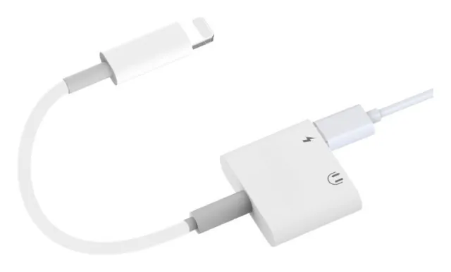 BE-BZ05 Adaptador 2 IN 1 Universal Double Lighting Audio Jack Charging Adapter / Interface Audio Adaptador Universal 2 en 1 Doble Jack de Carga para Iphone