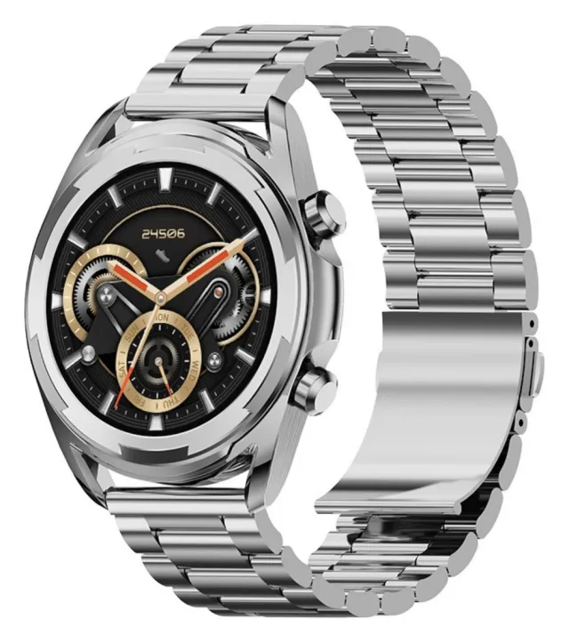 BE-12 Smart Watch Pulso Metalico Plateado
