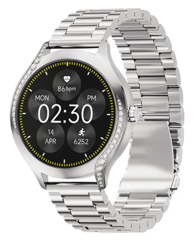 BE-214P Smart Watch Pulso Metalico Plateado