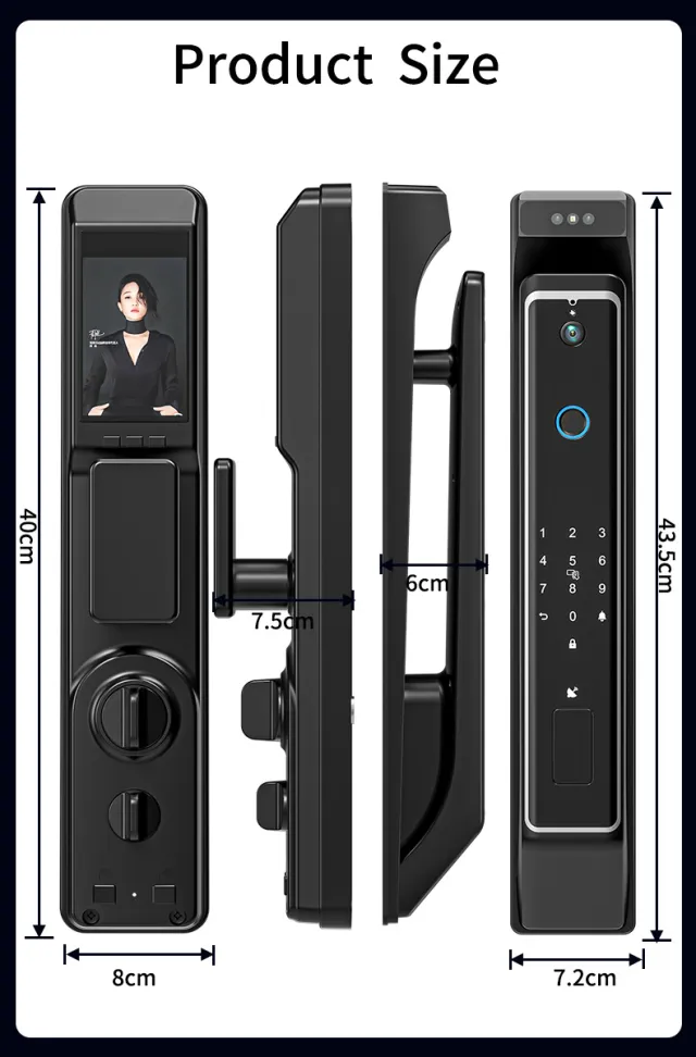BE-B20 Cerradura Inteligente Wifi, 3D Reconocimiento Facial