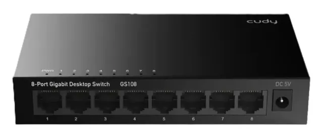 Switch Gigabit de Escritorio 8 Puertos 170M Transmisión GS108