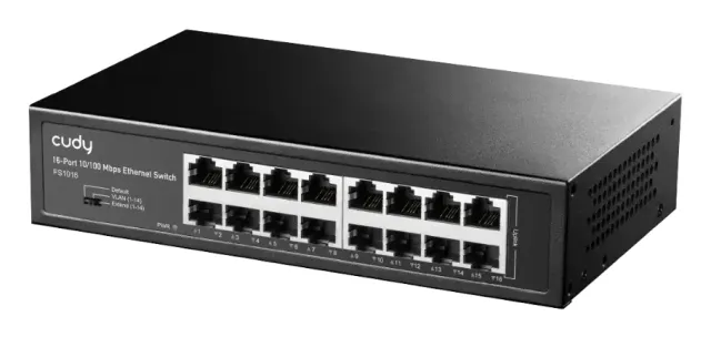 Switch de ESCRITORIO16 Puertos 10/100 Mbps RJ45 Plug & Play
