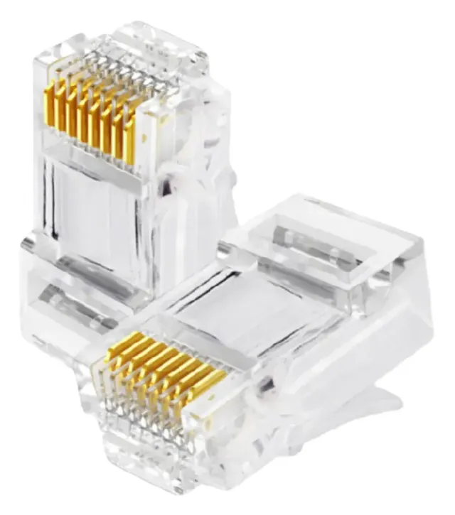 Conector Plug RJ45 Cat 5E 8 Pines para Cable UTP